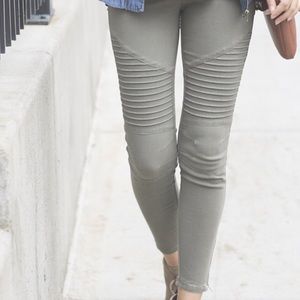 Moto jeggings - off white